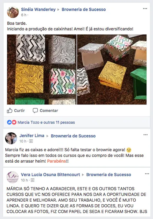 Depoimento de aluna do grupo
