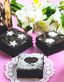 Brownie gourmet decorado