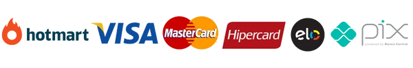 Pagamento seguro pela Hotmart com cartão e Pix