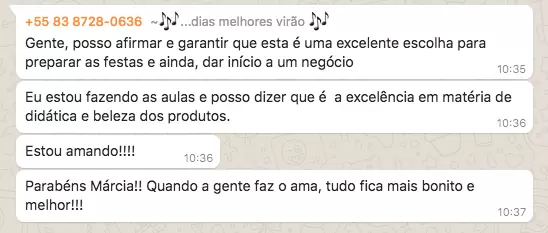 Depoimento de aluna